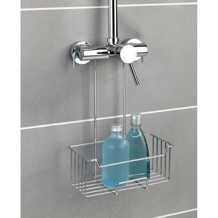 Wenko Panier de douche Milo en acier inoxydable 25 x 14 x 36 cm