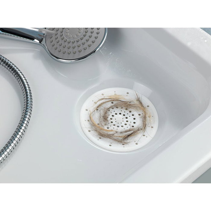Filtre d'évier Wenko 8183100 sava 12 x 0,3 cm Blanc Silicone