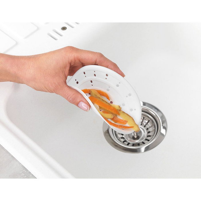 Filtre d'évier Wenko 8183100 sava 12 x 0,3 cm Blanc Silicone