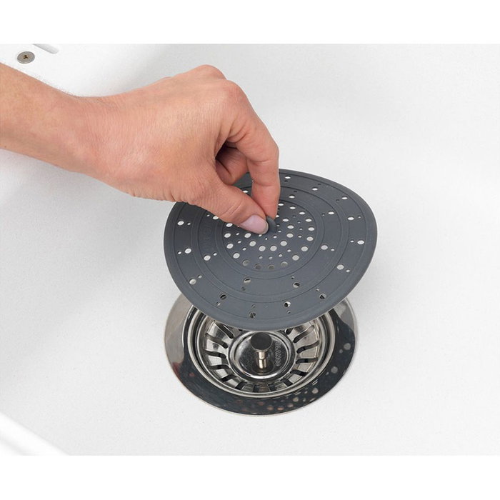 Filtre d'évier Wenko 53011100 12 x 0,3 cm Gris Silicone
