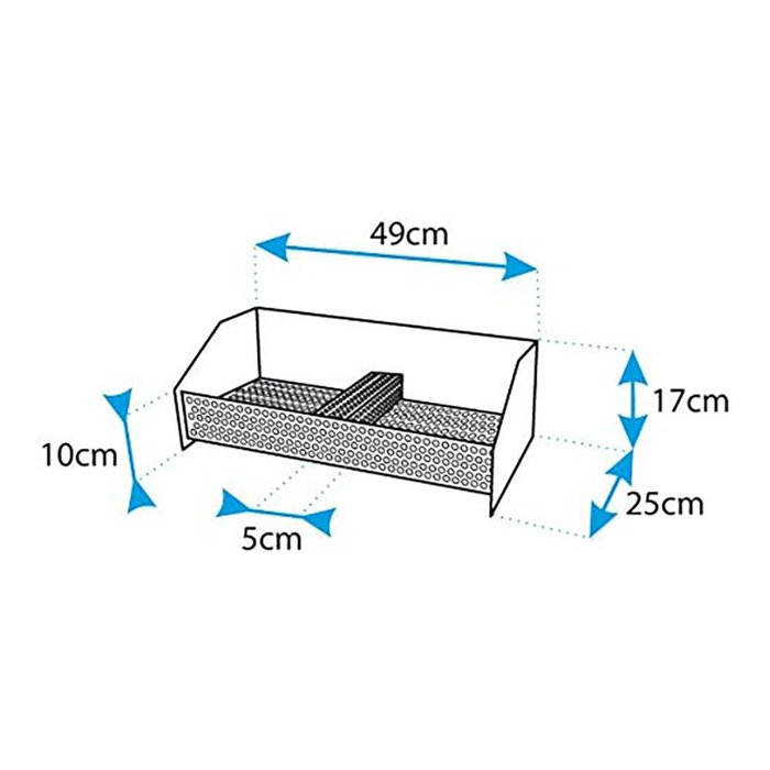 El Zorro Cesta Quemador de Pellets 49 x 25 x 17 cm Noir Fonte Acier 5 kg
