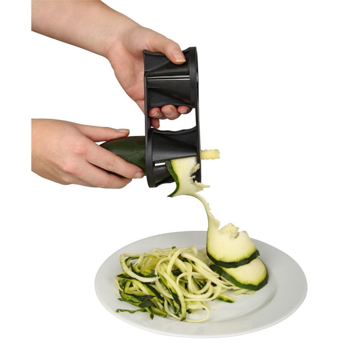 Fackelmann Profesional FM 44116 Spiraleur de légumes double avec lames julienne et spirale, ABS et inox, noir Fackelmann Profesional FM 44116 Spiraleur de légumes double avec lames julienne et spirale, ABS et inox, noir