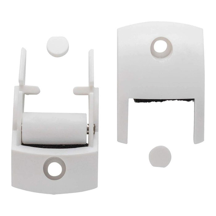 Schellenberg 15651 Guide-cintre Duo Maxi avec rouleaux et bourrelet, pour cintres de 23 mm, blanc