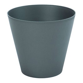 Plastiken Tes Pot de fleurs en forme de cône en polypropylène couleur anthracite Ø 22 x 20 cm 6 L