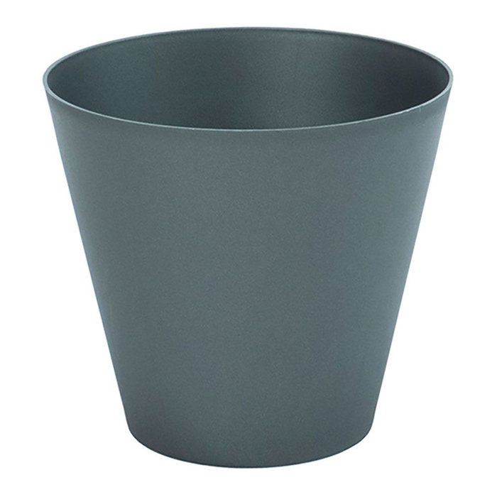 Plastiken Tes Pot de fleurs en forme de cône en polypropylène couleur anthracite Ø 22 x 20 cm 6 L Plastiken Tes Pot de fleurs en forme de cône en polypropylène couleur anthracite Ø 22 x 20 cm 6 L