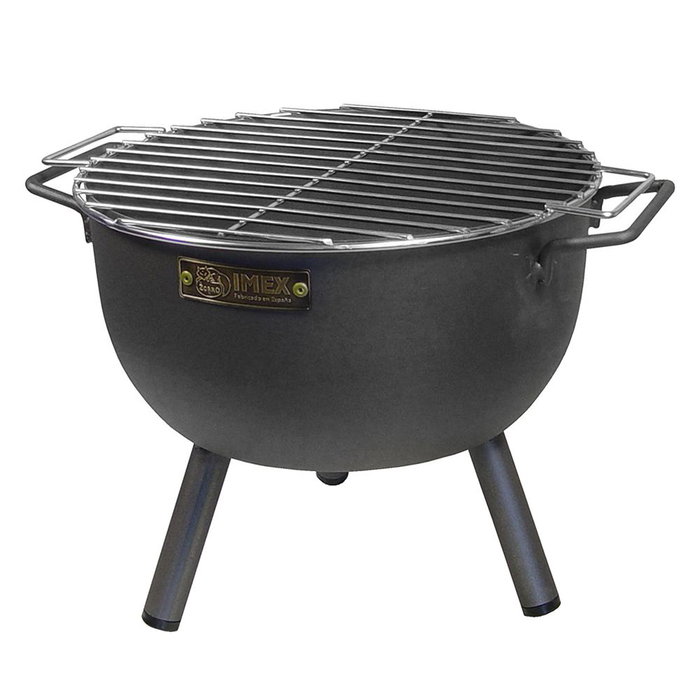 El Zorro Barbecue de table rond avec grille zincée Ø30 x 28 cm, noir, pour bois et charbon El Zorro Barbecue de table rond avec grille zincée Ø30 x 28 cm, noir, pour bois et charbon