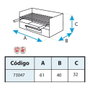 El Zorro Coffre barbecue avec grille inox 61 x 40 x 32 cm pour bois et charbon