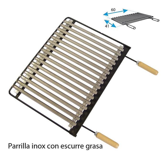 El Zorro Coffre barbecue avec grille inox 61 x 40 x 32 cm pour bois et charbon El Zorro Coffre barbecue avec grille inox 61 x 40 x 32 cm pour bois et charbon