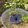 Lumineo Fontaine solaire de jardin plastique 16 x 3,5 cm LED blanc chaud 4 leds IP68
