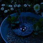 Lumineo Fontaine de jardin solaire en plastique LED RGB 4 LEDs IP68 Ø16 x 3,5 cm