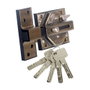 Serrure de sécurité Lince 7930r-97930rbi Bronze