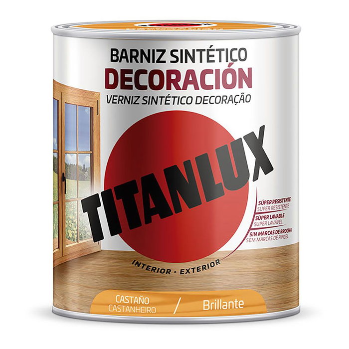 Titanlux Vernis Teinté Brillant Castaño Marron 750 ml Titanlux Vernis Teinté Brillant Castaño Marron 750 ml