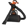 Black + Decker BEBLV300-QS Aspirateur souffleur broyeur filaire 3000 W, système bi-tube avec sac de 72 litres, 15 m³/min