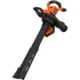 Black + Decker BEBLV300-QS Aspirateur souffleur broyeur filaire 3000 W, système bi-tube avec sac de 72 litres, 15 m³/min