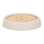 Andrea House Jabonera en grès et frêne Ø10,5 x 2 cm beige et bois