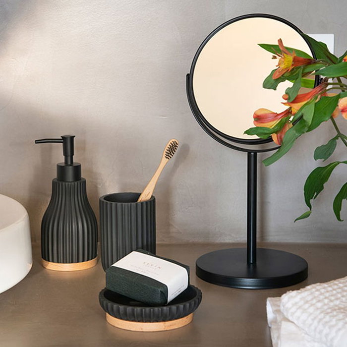 Miroir Andrea House Mat 18,5 x 15 x 34,5 cm Noir Métal