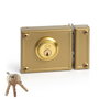 Jis Serrure en applique 11-10d Doré Droite 100 mm