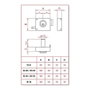 Serrure en applique Jis 12-10d Doré 52 mm Droite 100 mm Recouvrir