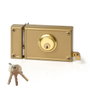 Jis Serrure en applique 12-12i Dorée 52 mm Gauche 120 mm Recouvrir