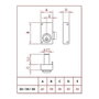 Serrure en applique Jis 34-6i Doré 52 mm Gauche Recouvrir