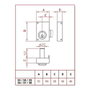Serrure en applique Jis 33-7d Doré Droite 70 mm Recouvrir