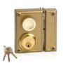 Serrure en applique Jis 34-7d Doré 52 mm Droite Acier Recouvrir