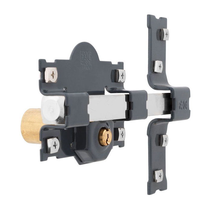 Serrure de sécurité Fac 101-l/105 Acier Gris foncé 50 mm 105 mm Serrure de sécurité Fac 101-l/105 Acier Gris foncé 50 mm 105 mm