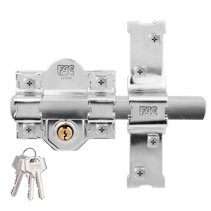 Serrure de sécurité Fac 301-l/80 nickel Acier 50 mm 80 mm Serrure de sécurité Fac 301-l/80 nickel Acier 50 mm 80 mm