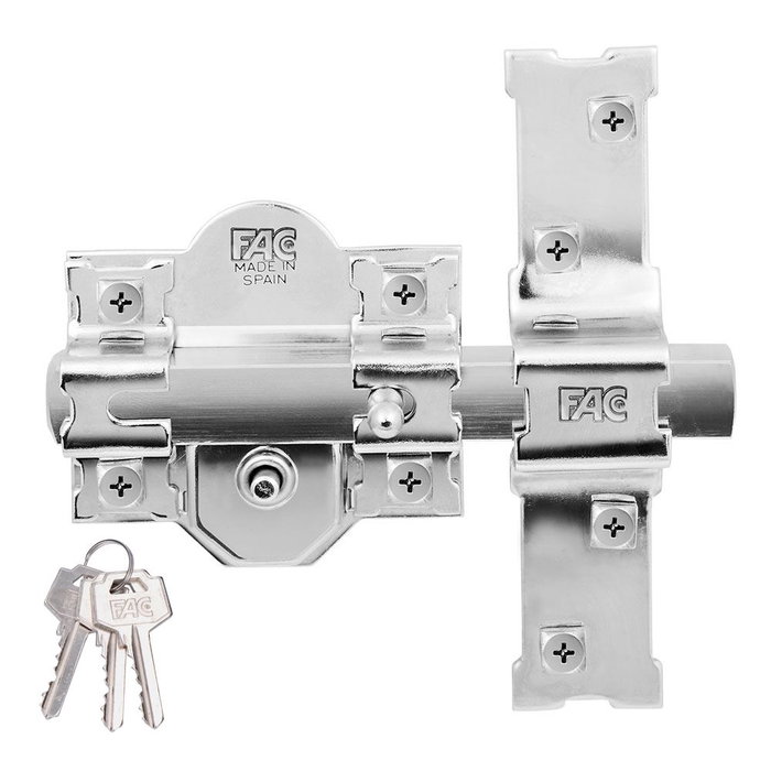 Serrure de sécurité Fac 301-r/80 b nickel Acier 80 mm 70 mm Serrure de sécurité Fac 301-r/80 b nickel Acier 80 mm 70 mm