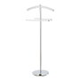 Mondex Portant métallique chromé 43 x 28 x 109 cm pour vêtements, charge max 4 kg