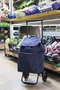 GIMI/ARGO 169292 - Carro de la compra bleu de 42 litres avec système à 2 roues, asa de enganche et bolsa impermeable extraíble