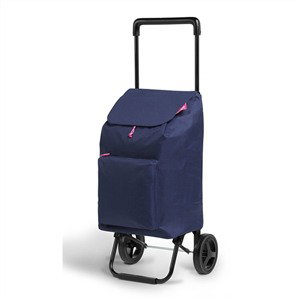GIMI/ARGO 169292 - Carro de la compra bleu de 42 litres avec système à 2 roues, asa de enganche et bolsa impermeable extraíble