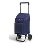 GIMI/ARGO 169292 - Carro de la compra bleu de 42 litres avec système à 2 roues, asa de enganche et bolsa impermeable extraíble