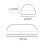 Edm Aplique LED Oval 18 W 1820 Lm 6400 K Blanc IP44 10,2 x 4,5 x 23 cm