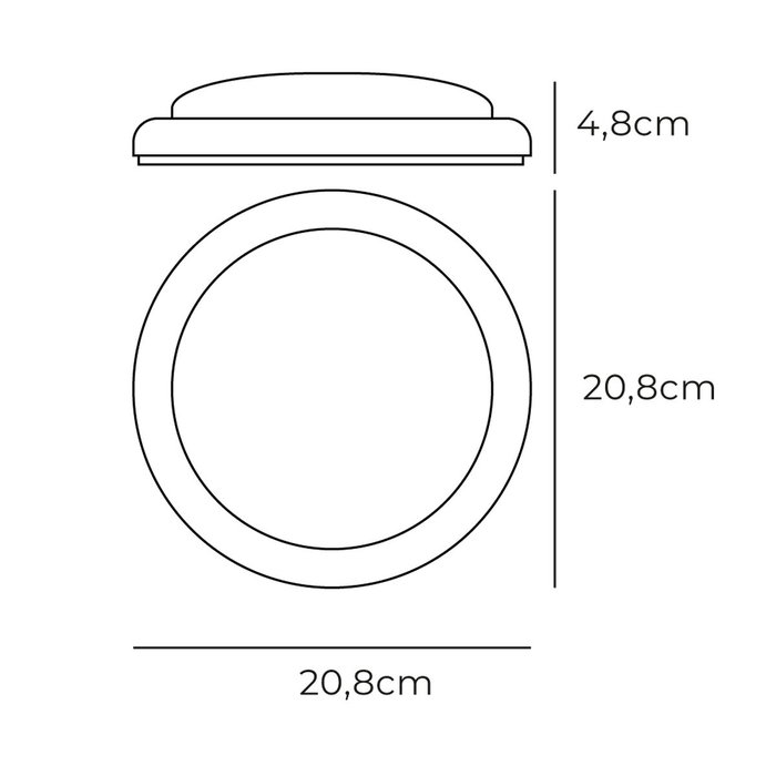 Applique LED EDM 32407 Blanc Aluminium Plastique F 18 W 120 W 1820 Lm Rond (6400 K)