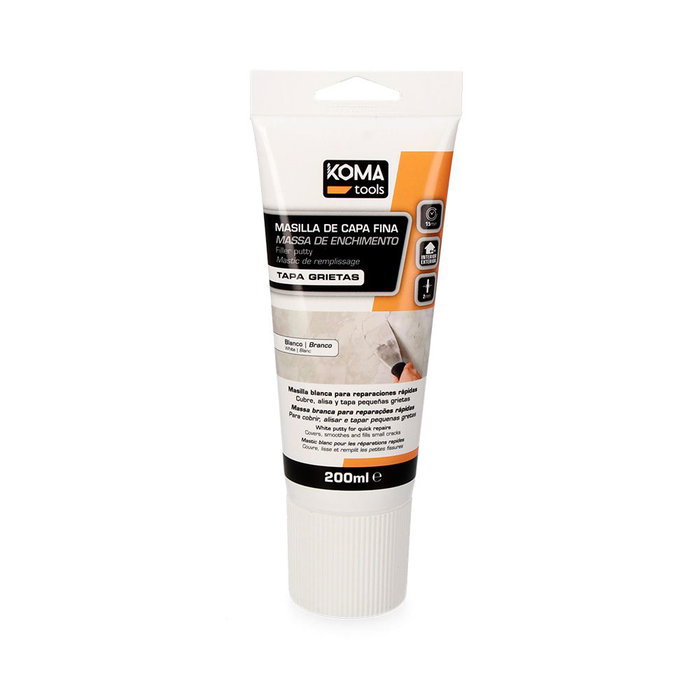 Koma Tools Masilla de capa fina blanca 200 ml Koma Tools Masilla de capa fina blanca 200 ml