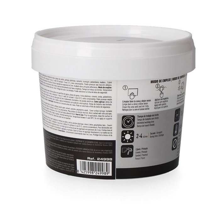 mastic EDM 24998 Blanc 1 kg Prêt à l'emploi mastic EDM 24998 Blanc 1 kg Prêt à l'emploi