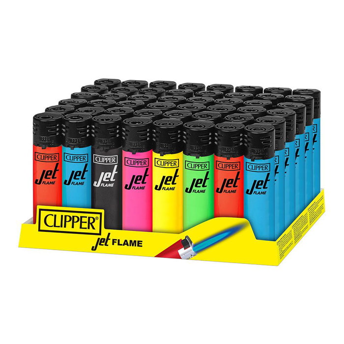 Clipper Encendedor jet flame anti-vent couleurs assorties