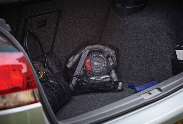Black+Decker Aspirateur de voiture 12V PD-1200-AV - Technologie cyclonique, avec moteur dans le filtre, flexible intégré 5 m et double fonction