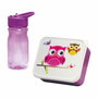 Mondex Gamelle avec Gourde Hibou Rose