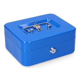 Micel CFC09 Coffre-fort 200x160x90 mm Bleu Acier avec Bande et Poignée