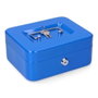 Micel CFC09 Coffre-fort 200x160x90 mm Bleu Acier avec Bande et Poignée