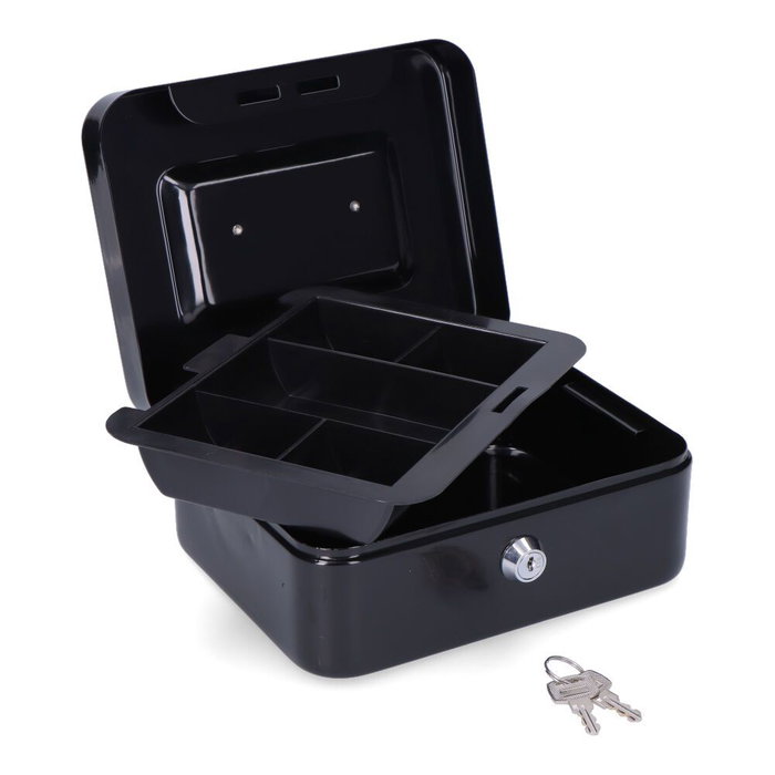 Micel CFC09 Coffre-fort 200x160x90 mm Noir avec plateau et poignée Micel CFC09 Coffre-fort 200x160x90 mm Noir avec plateau et poignée
