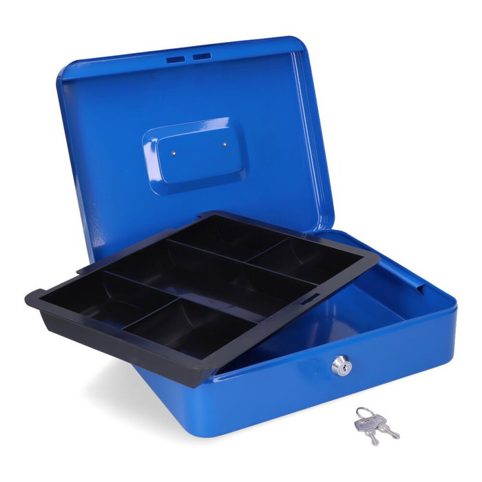 Micel CFC09 M13400 Coffre-fort 300x240x90mm Bleu Acier avec Bande et Poignée