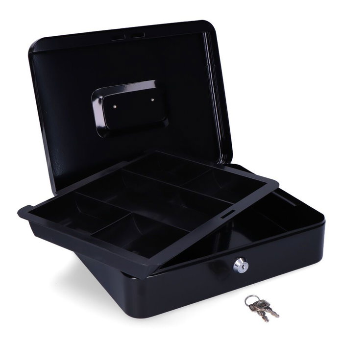 Micel M13402 Coffre-fort CFC09 300x240x90 mm Acier Noir avec Bandeja et Poignée Micel M13402 Coffre-fort CFC09 300x240x90 mm Acier Noir avec Bandeja et Poignée