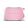Smeg Grille-pain 4 Tranches Style Années 50 Rose TSF03PKEU