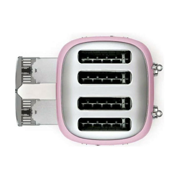 Smeg Grille-pain 4 Tranches Style Années 50 Rose TSF03PKEU