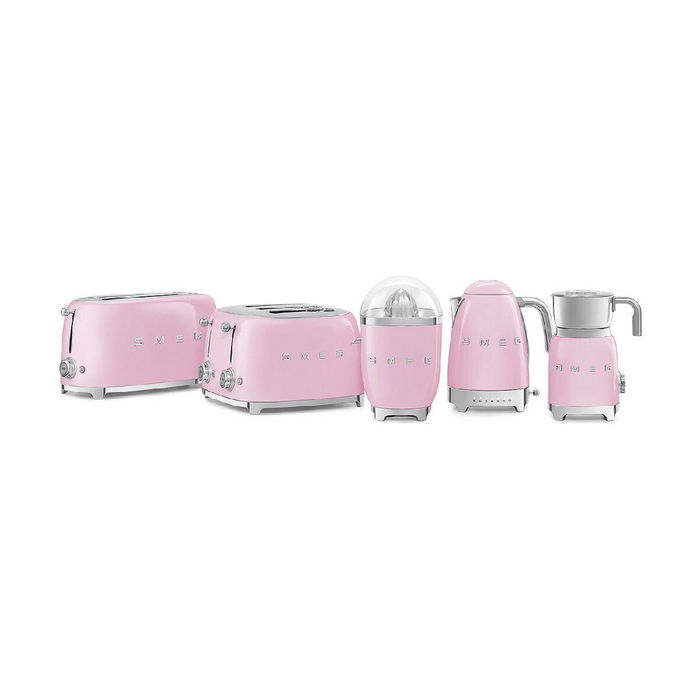 Smeg Grille-pain 4 Tranches Style Années 50 Rose TSF03PKEU
