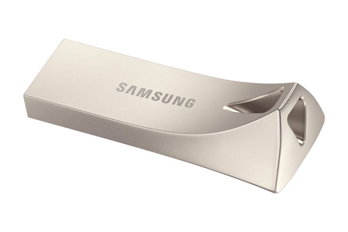 Samsung Bar Plus 128GB - Clé USB 3.1 Flash Drive - Jusqu'à 300MB/s Lecture - Métal Unibody - Résistante à l'eau, aux chocs, aux températures, au magnétisme et aux rayons X