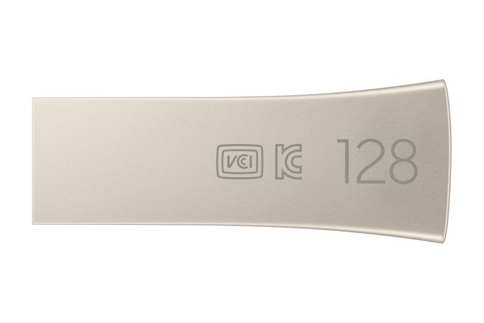 Samsung Bar Plus 128GB - Clé USB 3.1 Flash Drive - Jusqu'à 300MB/s Lecture - Métal Unibody - Résistante à l'eau, aux chocs, aux températures, au magnétisme et aux rayons X
